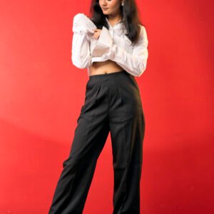 HIDDEN BELT PLEATED TROUSERS